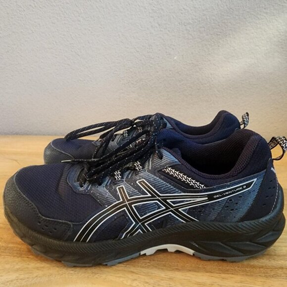 ASICS Gel-Venture 8 Shoes Mens Size 9.5 Blue Black Trail Running Mesh 1011B486 main image 7